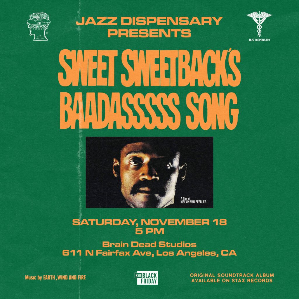 Featured Image for “SWEET SWEETBACK’S BAADASSSSS SONG SCREENING AT BRAIN DEAD STUDIOS”